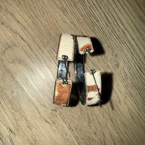 Cowhide Pattern Hoop‎ Earrings